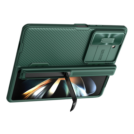 Etui NILLKIN do Samsung Galaxy Z Fold5 5G, CamShield Pro Case, Z podstawką, Zielone