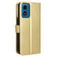 Etui z klapką do Motorola Moto E14, Crazy Horse Wallet, złote