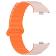 Pasek Silikonowy do Xiaomi Redmi Watch 4 / Xiaomi Smart Band 8 Pro / Xiaomi Smart Band 9 Pro, Różowy / Pomarańczowy