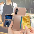 Etui do Samsung Galaxy S23 FE, Card Holder Kickstand, różowe