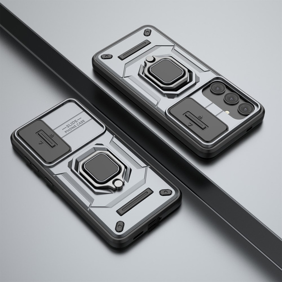 Etui KickStand Camera Lens do Samsung Galaxy S24, szare