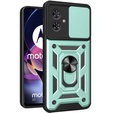 Etui pancerne do Motorola Moto G54 5G, CamShield Slide, zielone