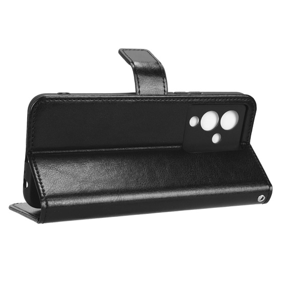 Etui z klapką do Infinix Note 12 5G, Crazy Horse Wallet, czarne