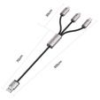 Tech-Protect Kabel UltraBoost 3w1 USB typ-C / microUSB / Lightning 3.5A/100cm, czarny