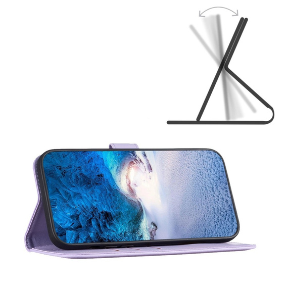Etui z klapką do Xiaomi Redmi Note 13 Pro 5G,BINFEN Wallet, fioletowe