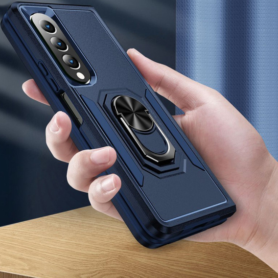 Etui pancerne do do Samsung Galaxy Z Fold 4 5G, Nox Case Ring, niebieskie