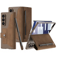 Etui portfelowe z klapką brązowe do Samsung Galaxy Z Fold 7 5G