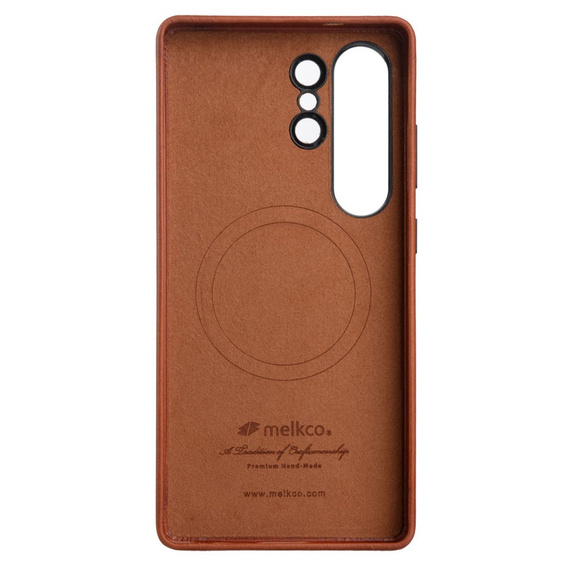 Etui do Samsung Galaxy S25 Ultra – Melkco MagSafe, skóra naturalna, brązowe