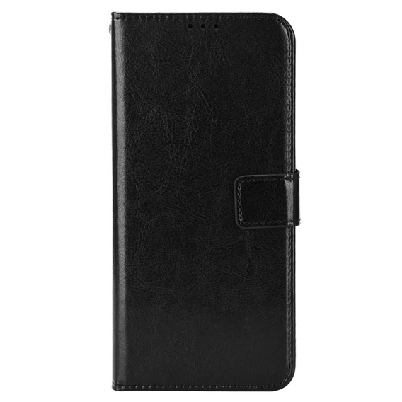 Etui z klapką do Oppo A17, Crazy Horse Wallet, czarne