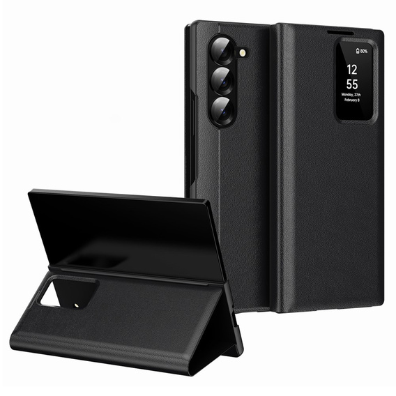Etui z klapką do Samsung Z Fold5 5G, Smart View Wallet, czarne