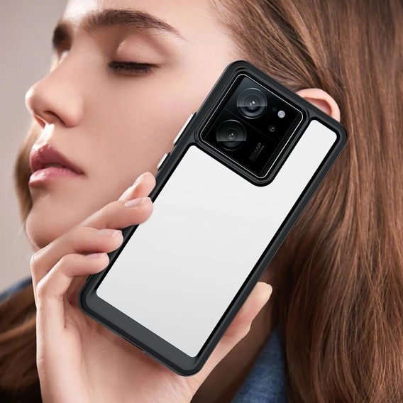 Etui do Xiaomi 13T / 13T Pro, Fusion Hybrid, przezroczyste / czarne