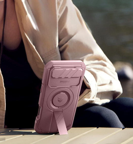 Etui Dexnor pancerne z podstawką i przesłoną aparatu, do MagSafe do iPhone 17 Air