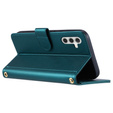 Etui z klapką do Samsung Galaxy A55 5G, Rhombus Crossbody Leather, ciemnozielone