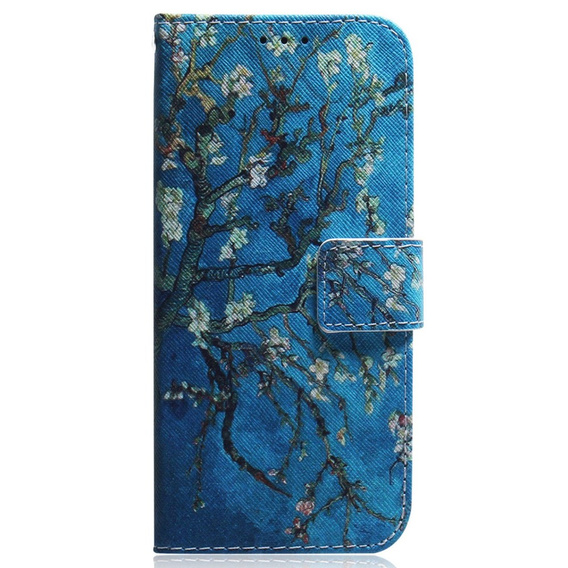 Etui z klapką do Realme C55, Wallet, Sakura niebieskie