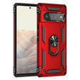 Etui pancerne do Google Pixel 6 Pro, Nox Case Ring, czerwone