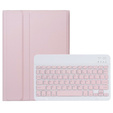 Etui z klawiaturą do iPad Air 11" 2025/2024 (7/6 gen.), Leather Pen Slot, różowe rose gold