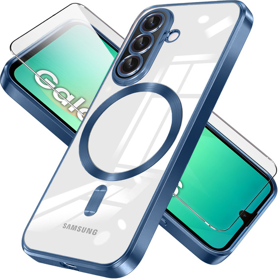 Etui do Samsung Galaxy A26 5G, Electro MagSafe, granatowe + Szkło na ekran