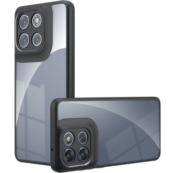 Etui do Xiaomi Redmi 15 5G / 4G, z ochroną aparatu, przezroczyste z czarnymi bokami