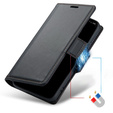 Etui do Samsung Galaxy S25 Ultra, ERBORD Glossy Litchi, portfel z klapką, czarne