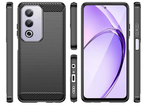 Etui do Oppo A80, Carbon, czarne