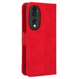 Etui z klapką do Honor 70 5G, Card Slot, czerwone