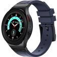 Pasek silikonowy do Samsung Galaxy Watch 4/5/6/7/FE 40/42/43/44/45/46/47mm, Granatowy / czarna klamra