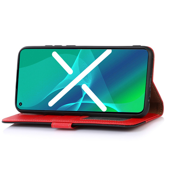 Etui Wallet do Samsung Galaxy M53 5G, KHAZNEH RFID, Dual Color, Red