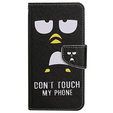 Etui z klapką do Xiaomi Redmi 13C / Poco C65, Wallet, Don't Touch My Phone czarne