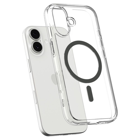 Etui Spigen Ultra Hybrid MagSafe do iPhone 17, Clear/Graphite