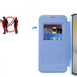 Etui z klapką do Samsung Galaxy S24 FE, RFID Wallet MagSafe z ochroną aparatu, niebieskie