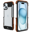 Etui R-JUST do iPhone 15 Plus, Alu Wood Bumper, czarne
