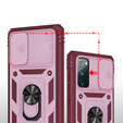 Etui pancerne do Samsung Galaxy S20 FE, CamShield Slide, różowe