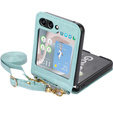 Etui Leather Card Slots do Samsung Galaxy Z Flip 5 5G, zielone