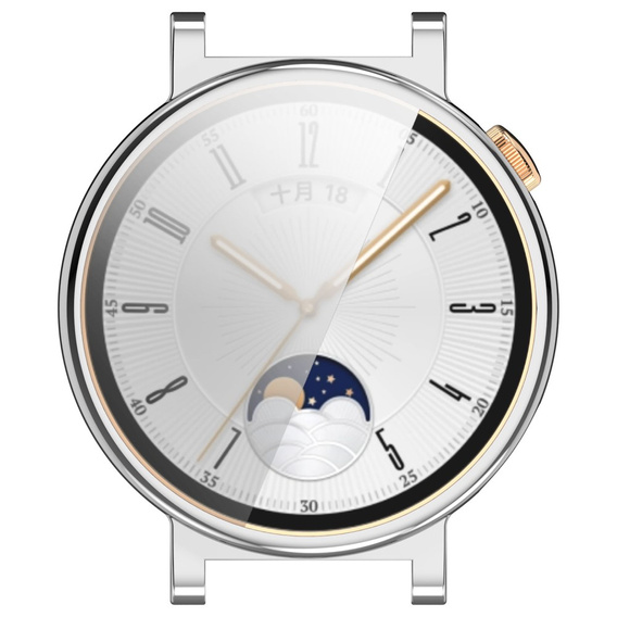 2w1 Etui z Osłoną na ekran do Huawei Watch GT 4 41mm, Srebrne