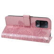 Etui z klapką do Oppo Reno5 Z / A94 / A95 5G, Mandala, różowe rose gold