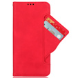 Etui z klapką do Xiaomi Redmi 13C / Poco C65, Card Slot, czerwone