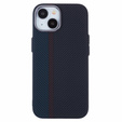 Etui do iPhone 15, Carbon Fiber MagSafe, czarne / niebieskie