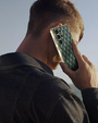 Etui do Samsung Galaxy S25 Ultra, Leather Rhombus, zielone