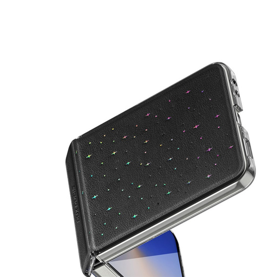 Etui Dux Ducis Stex Series do Samsung Galaxy Z Flip7 5G – czarne, skórzane