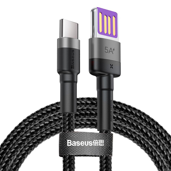 Baseus Tungsten kabel USB-A USB-C 1 m 100 W - Czarny