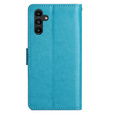 Etui z klapką do Samsung Galaxy A55 5G, Butterfly, niebieskie