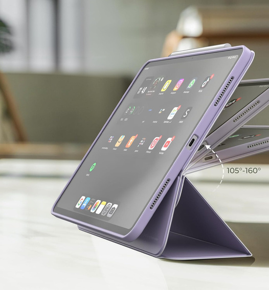 Dexnor – magnetyczne etui z podstawką do iPad Pro 13" 2024 (7. generacji) - fioletowe
