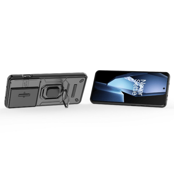 Etui do OnePlus 13R, KickStand Camera Lens, czarne