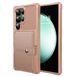 Etui do Samsung Galaxy S25 Ultra z kieszenią na karty – różowe