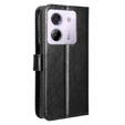 Etui z klapką do Xiaomi Poco M7 Pro 5G, Crazy Horse Wallet, czarne