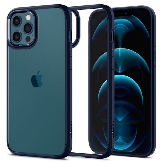 Etui Spigen do iPhone 12/12 Pro, Ultra Hybrid, Navy Blue, granatowe