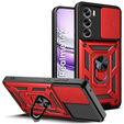 Etui pancerne do Realme 14X / Realme C75, CamShield Slide, czerwone
