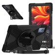 Pancerne etui do Lenovo Tab K11 Plus z podstawką i paskiem – czarne