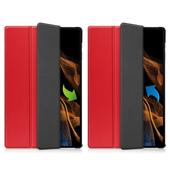 Etui do Samsung Galaxy Tab S9 Ultra, Smartcase, czerwone