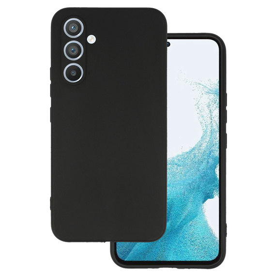 Etui cienkie do Samsung Galaxy A14 4G/5G, Slim Matowe, czarne + szkło 9H
